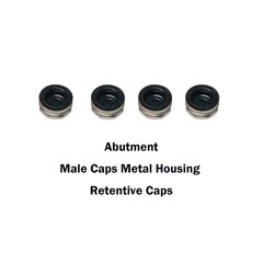 Universal Implant Locator Core Tool Overdenture Metal Housing & Lab Cap Assembly