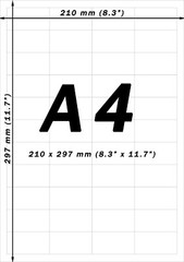 Amazon FBA 44-UP Labels White 48.5 x 25.4 mm on A4 – 100 Sheets – 4400 Labels
