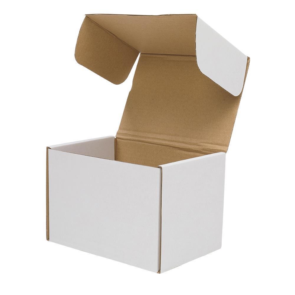500 – 6x4x4 White Corrugated Shipping Mailer Carton Packing Fold Box