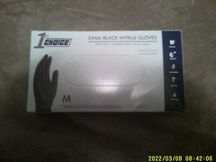 New Box of 100 Black Nitrile Powder/Latex Free Safety Gloves-Sz Medium-US Seller