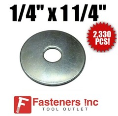 1/4″ X 1 1/4″ 2330/PCS Bulk Box 50/LBS Zinc Plated Fender Washer 50# Bulk Box