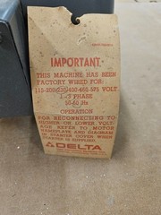 Delta Marathon 66-041 1 1/2 HP Motor 230/460V 3 Phase 3450 RPM New Bearings