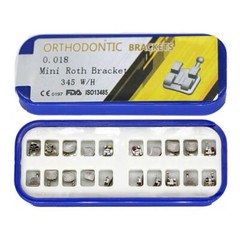 10 kits dental orthodontic metal bracket brace mini roth 018 345 hooks 20pcs/kit