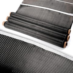 20″ x 10FT Real Carbon Fiber Fabric Cloth Roll 3k 200gsm 2×2 Twill Weave Black