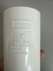 Lot of 5 Spears 475-010 1” PVC Wye SCH 40 Slip x Slip x Slip USA Made