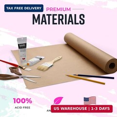Bryco Goods Jumbo Kraft Paper Roll – Brown – 18″ x 2100″ (175′) – USA Made – Sui