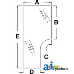 Cab Glass Right Hand Door fits New Holland TS90 TS100 TS110 8360 8560 6640 7840