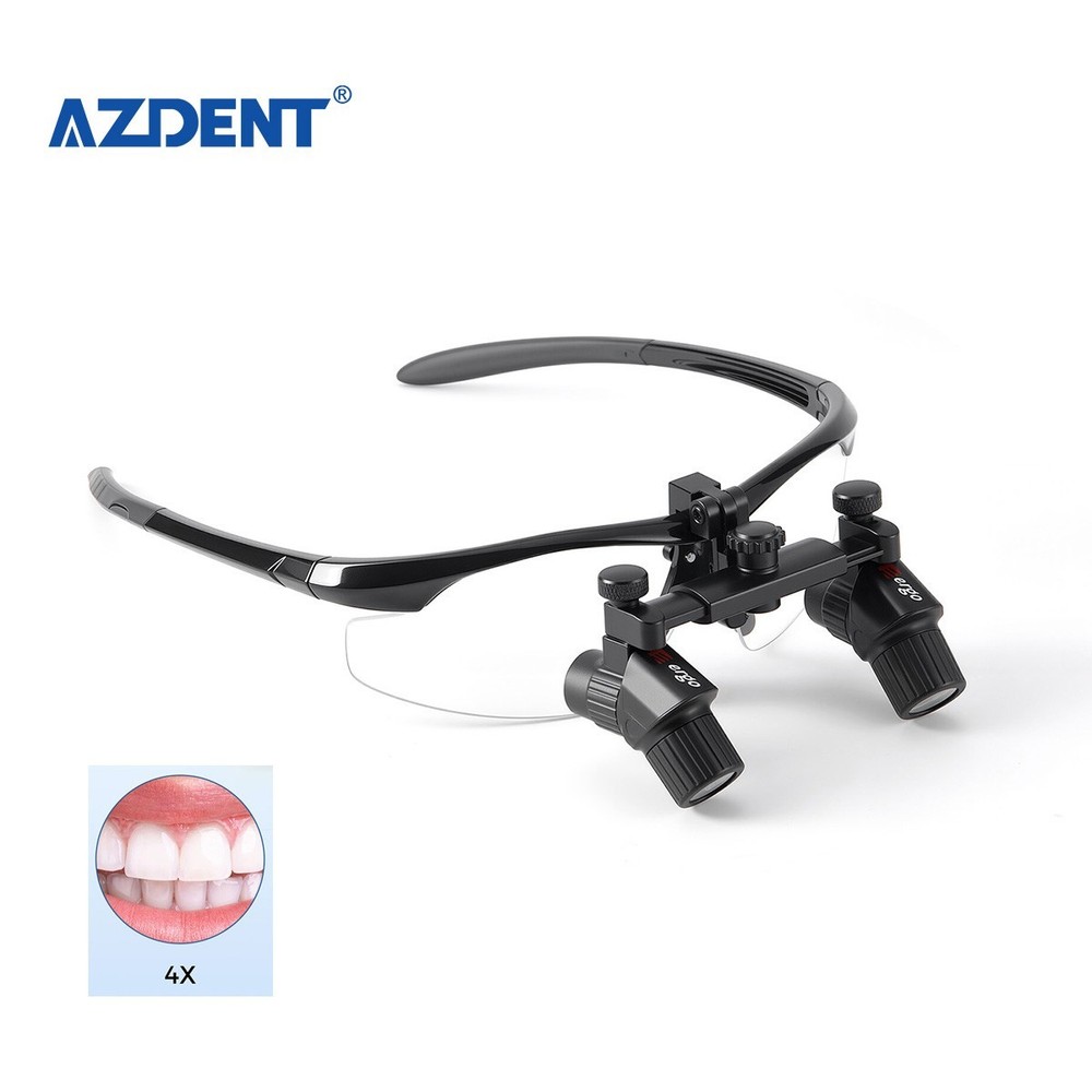 4.0X Dental Medical Surgical Binocular Loupes Magnifier/5W Filter LED Headlight