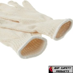 12 PAIR 1 DOZEN WHITE STRING KNIT POLY COTTON WORK GLOVES PAIRS NEW