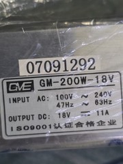 GVE GM-200W-18V 200W AC/DC Switching Power Supply 18V 11A 100-240V