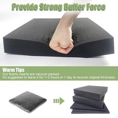 4 Pack Gun Case Foam Inserts 16x12x2 & 16x12x0.4 Inches Pick and Pluck Foam …