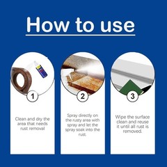 Wangle Rust Remover, Anti-Rust Lubricant Spray & Rust Remover Easy Application