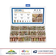 Hex Socket Drive Fasteners Set, 165PCS Wood Insert Nuts for Various Projects