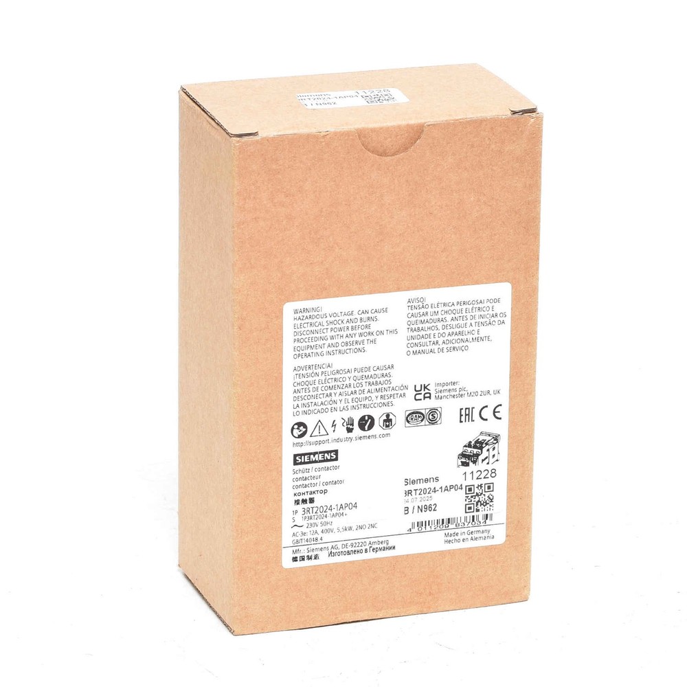 Siemens Power Contactor 5.5kW 3RT2024-1AP04 3RT2 024-1AP04 -New-