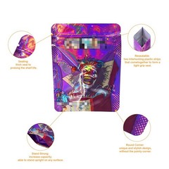 25 Sets 3.5g Smell Proof Zip Seal Pouch Reclosable Mylar Foil Bags For Candy