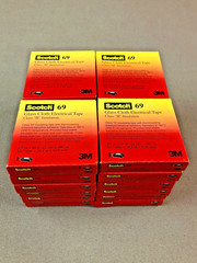 (1) 3M Scotch 69 Glass Cloth Electrical Tape Class H Insulation 1/2″ x 66 ft.