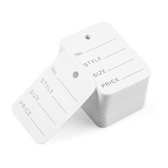 2000 PCS Price Tags1.94″ X 1.38″Clothing Tag White Pricing Tags Clothes Size Tag