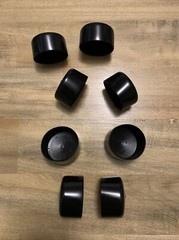 Eight (8) Round Vinyl Cap 1 7/8 (1.875) inch – Dock Post Cap – Pipe Cap-Flexible