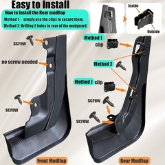 Splash Guard – Front & Rear Mud Flaps for 2023 2024 2025 2026 Exterior CRV 23-25