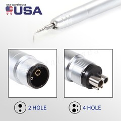 USA Dental Ultrasonic Air Perio Scaler Handpiece Hygienist 2 & 4-Holes 3 Tips CE