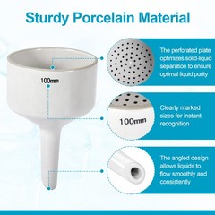 Ceramic Buchner Filter Funnel 100mm Lab Supplies Porcelain Funnels Flask Adapter