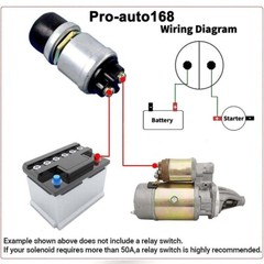 Heavy-Duty Push Button Switch Momentary Push On 50 AMP 12V 24V Ignition Starter