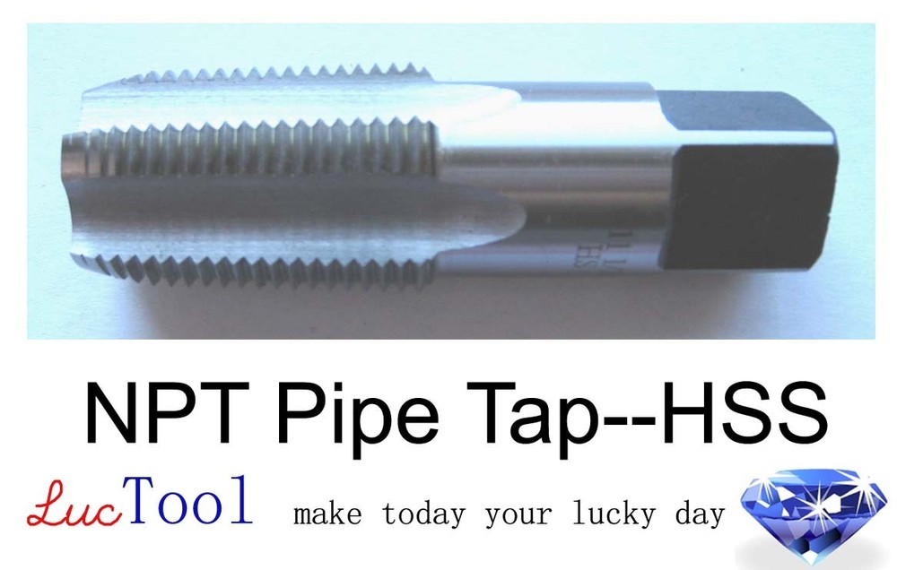 3/4-14 NPT Pipe Tap HSS NPT Taper Thread Uncoated Bright Threading Premium
