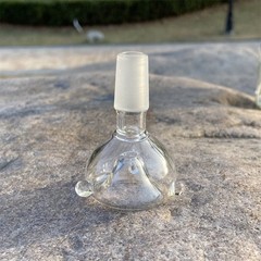 3Packs 14mm Male Slide Tobacco Bowl Glass for Water Pipes – Round Clear