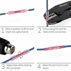 100x Solder Sleeve Heat Shrink Tubing Waterproof AWG 16-22 Wire Splice Connector