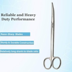 7″ Curved Blunt Metzenbaum Dissecting Scissors Premium Quality Stainless Steel