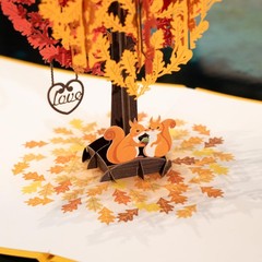 CUTPOPUP 3D Pop 5.9 inches x x 0.2 inches, Fall Heart Tree-6x6in