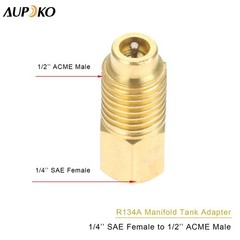 R1234YF Self-Sealing Can Tap with R134A Tank Adapter, 1/2’’ to 1/2 inches