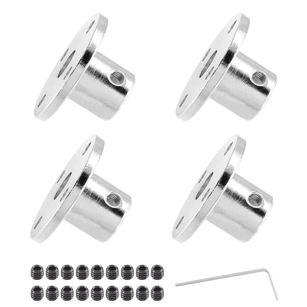 Litoexpe 4 Pieces 6mm Flange Coupling Connector, Rigid Flange Shaft Coupling …