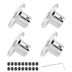 Litoexpe 4 Pieces 6mm Flange Coupling Connector, Rigid Flange Shaft Coupling …