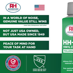 HH-66 Toluene Free Vinyl Cement 1 Oz – Vinyl Adhesive, Cement Glue, Industrial