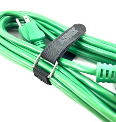 AIRNIX Hook and Loop Reusable Nylon Cinch Straps, Securing Cable Straps, Black