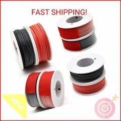 24 awg Silicone Electrical Wire Cable 2 Colors (30ft Each) 24 Gauge Hookup Wires