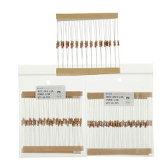 1000 Pcs 25 Values Resistor Kit 1 Ohm-1M Ohm with 5% 1/4W Carbon Film Resistors