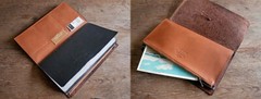 TRAVELER’S Notebook Leather Zipper Case engraving Tannin Regular & Passport size