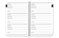 Password Book Organizer, 3.5″ x 5.25″ Wire-O, 120 Pages