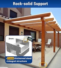 10PCS 4×6 Post Base for Concrete Heavy Duty w/ 1-inch Standoff for Pergola/Patio
