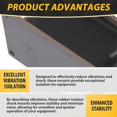 Vibratory Compactor Rubber Shock Mount For Stanley & Bobcat Hydraulic HS3000