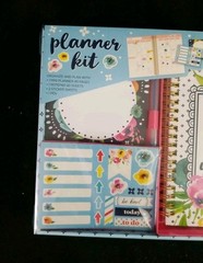 Mini Planner Box Kit 2 Undated 12 Months 40 Pages, Notepad, Sticker Sheets & Pen