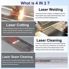 1500W 4 IN 1 Laser Welding Cleaning Machine Metal Cutting Air Cooling SUP 28T US