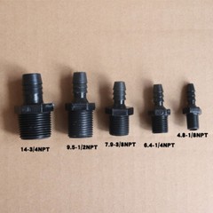 Plastic NPT Male Thread Reducer Connector Barb Hose Pipe Fitting Air Fuel Water