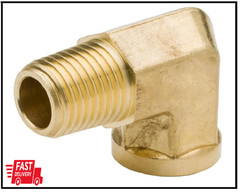 1/8 Inch Brass Street 90 Degree Elbow 1/8″ NPT 1/8, Pack Of 2,Brass