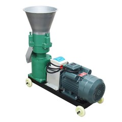 220V Feed Pellet Mill Machine Granulator w/2，3，4，5，6，8，10，12mm Plate 120-150KG/H