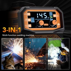 Flux Core MIG Welder 145A 3 Functions No Shielding Gas Required Stick TIG