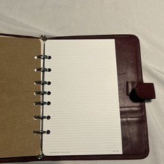 Franklin Covey Planner 7 Ring Binder Executive Organizer Red Faux Leather