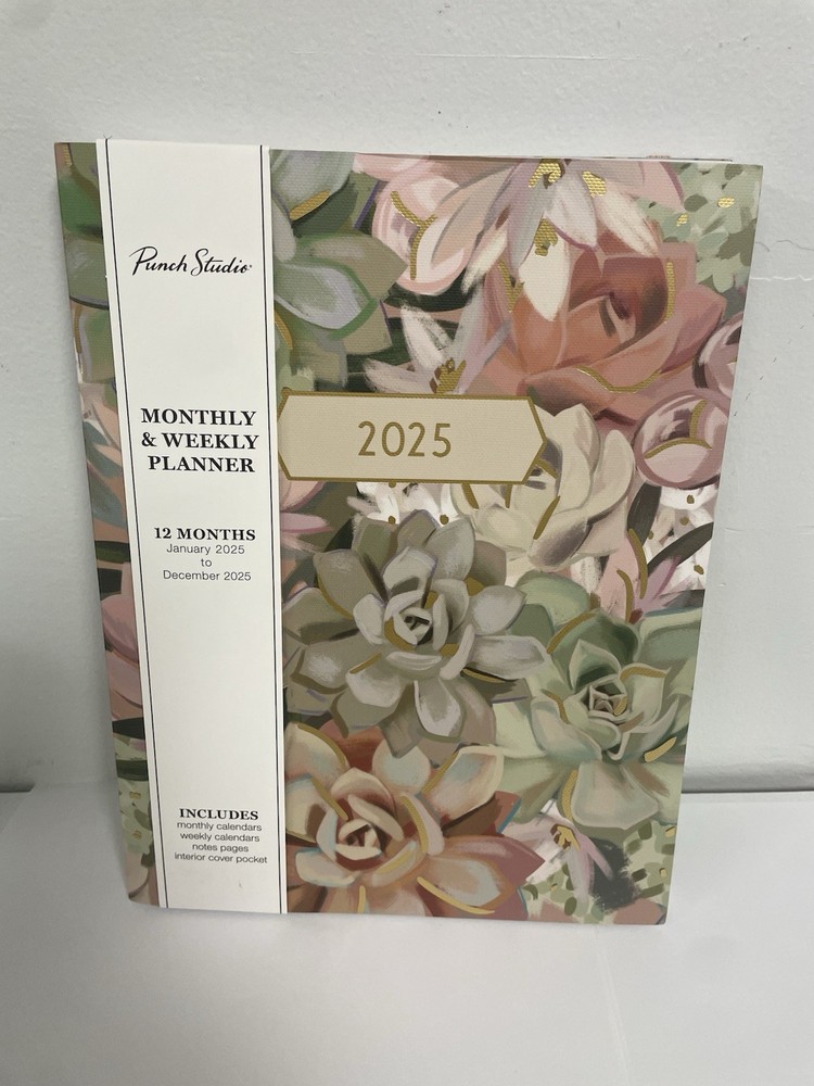 Punch Studio 12 Months Multicolor Floral 2025 Planner Monthly & Weekly Planner